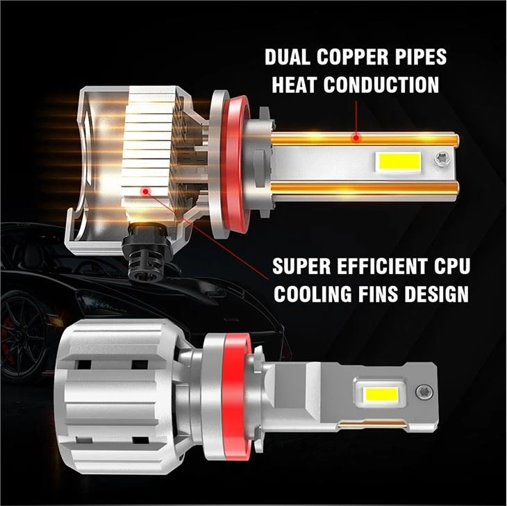 LANSEKO Latest 55W 12000LM H7 Brightest Led Headlight Bulb For Cars