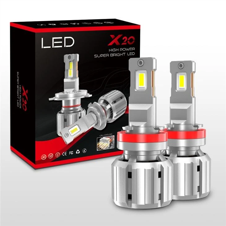 Máy chiếu LED Trắng H4 H1 H7 9005 9012 Đèn pha LED ống kính mini
