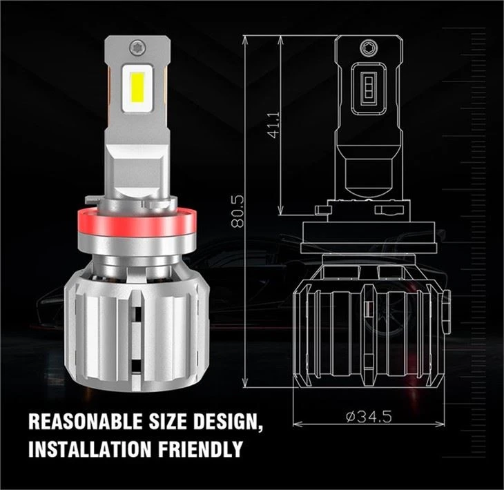 LED Projector White H4 H1 H7 9005 9012 Mini Lens LED Headlight