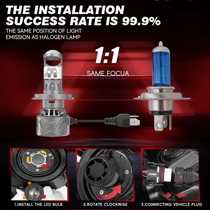 Lens LED Projector High Speed Fan Car LED Headlight Bulb Kit price