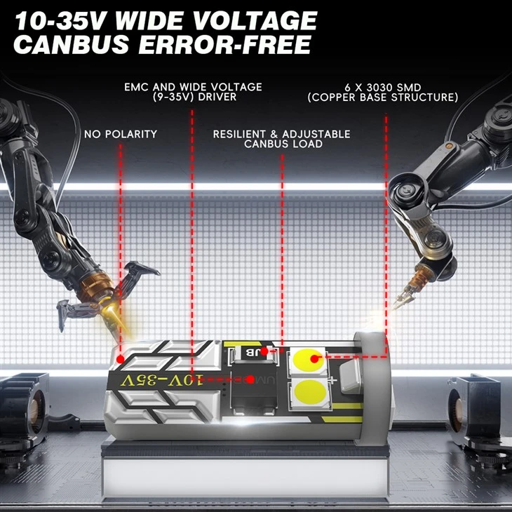 Canbus Error Free T10 Wide Voltage 10V-35V suppliers